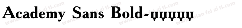 Academy Sans Bold字体转换